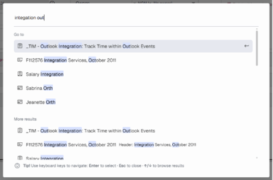 Example search result illustrating that semantic search interpretated search result
