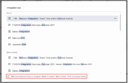 Highlighting the in-app communication of keyboard navigation options